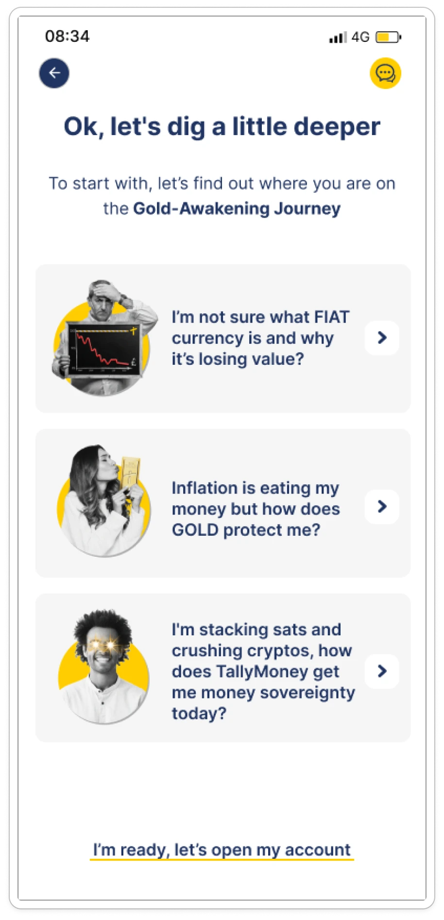 The Gold-Awakening segmentation journey and the three user cohorts identified in research.